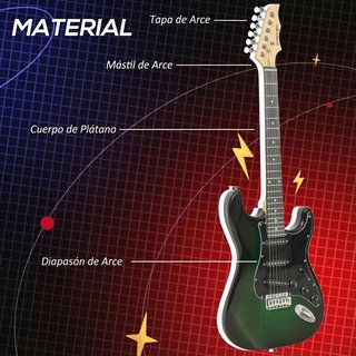 Kit Guitarra Eléctrica con Amplificador 15W Negro