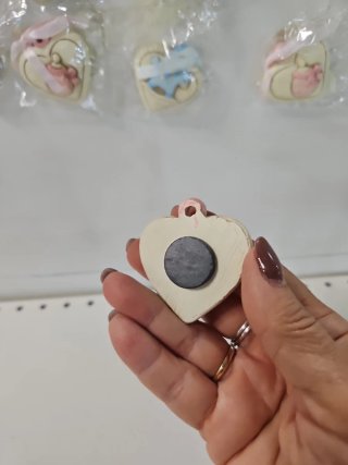 12 Calamite Nascita a forma di Cuore con decori