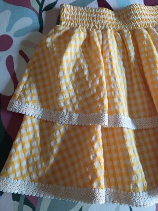 Falda Maggie Sweet cuadros amarillos