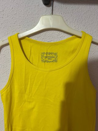 Camiseta tirantes amarilla Pimkie