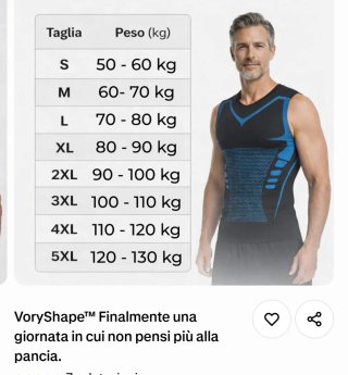 Canotte contenitive uomo XXL