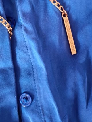 Camiseta seda azul
