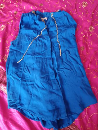 Camiseta seda azul