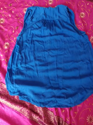 Camiseta seda azul