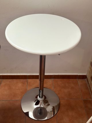 Mesa de Bar Ajustable Blanca
