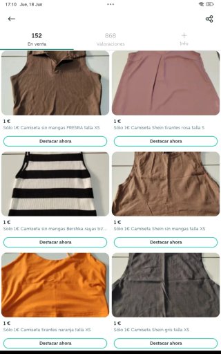 Sólo 1€ Ropa de mujer