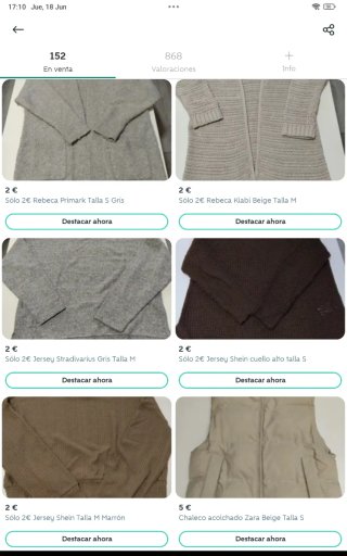 Sólo 1€ Ropa de mujer