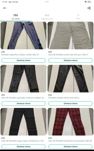 Sólo 1€ Ropa de mujer
