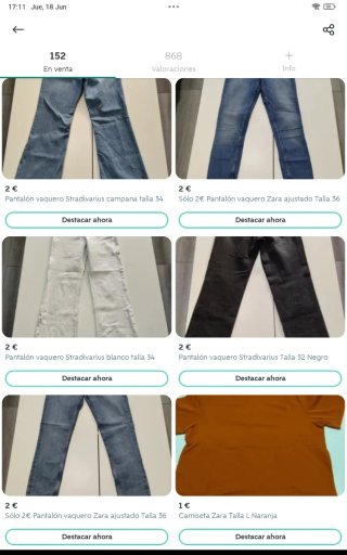 Sólo 1€ Ropa de mujer