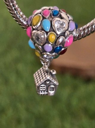 Charm Casetta Palloncino Up Multicolor Argento