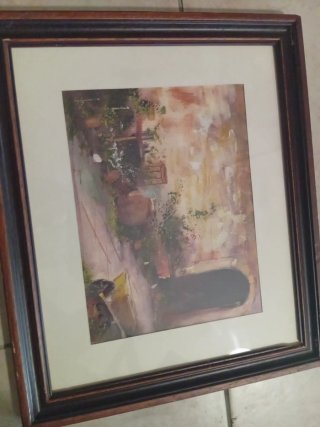 Quadro decorativo in legno e carta