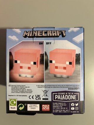 Lámpara Minecraft Cerdo con Sonido