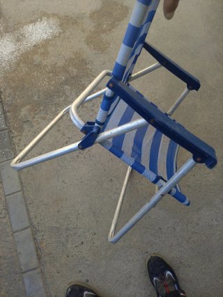 Silla Playa Plegable Respaldo bajo aluminio