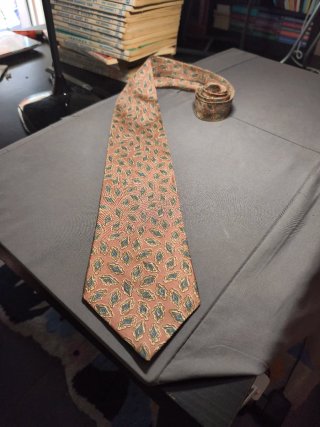 Cravatta fantasia geometrica vintage in seta Italy