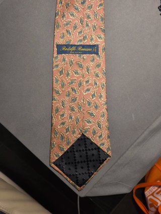 Cravatta fantasia geometrica vintage in seta Italy