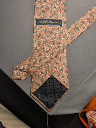 Cravatta fantasia geometrica vintage in seta Italy