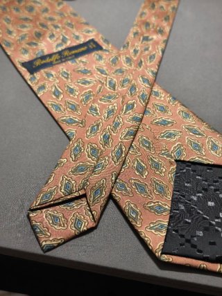 Cravatta fantasia geometrica vintage in seta Italy