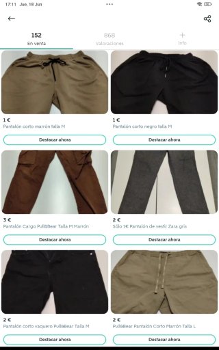 Sólo 1€ Ropa de hombre