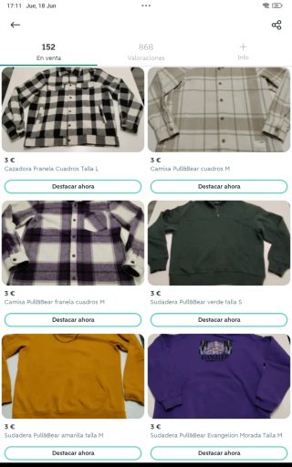 Sólo 1€ Ropa de hombre