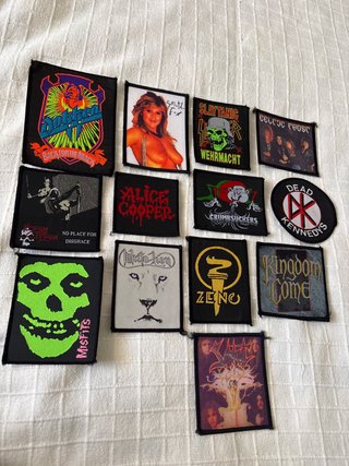 Patches de bandas de rock e metal 20€ cada