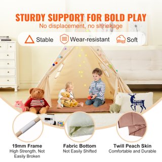 Tenda Teepee da Gioco per Bambini da 1 a 5 Anni