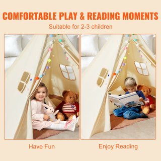 Tenda Teepee da Gioco per Bambini da 1 a 5 Anni