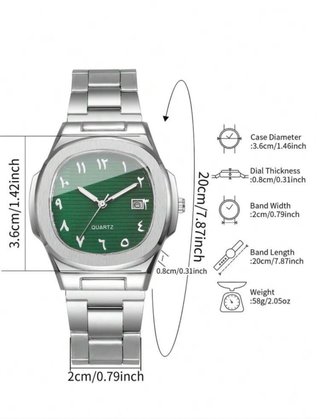 Reloj de pulsera con números arábigos