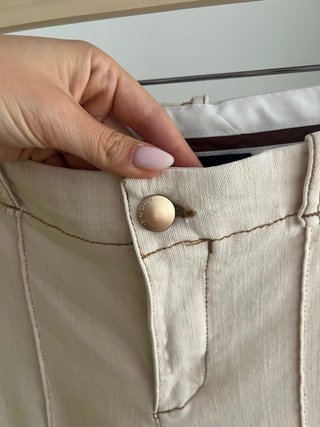 Conjunto ZARA Chaleco Halter y Pantalón Beige