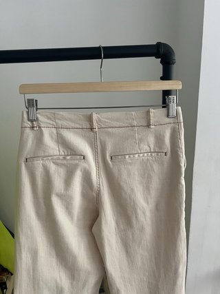Conjunto ZARA Chaleco Halter y Pantalón Beige