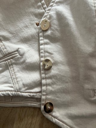 Conjunto ZARA Chaleco Halter y Pantalón Beige