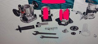 Fresadora Makita 18V con accesorios