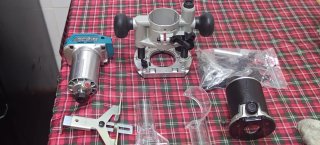 Fresadora Makita 18V con accesorios