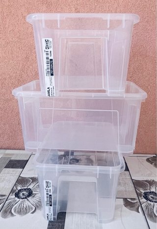 Set 3 Contenitori Trasparenti Ikea Samla 5L