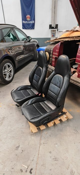 Asientos Porsche Boxster 986 Cuero Negro