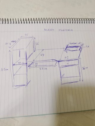 Escritorio de madera blanco en muy buen estado med