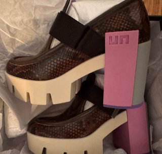 UNITED NUDE Zapatos Altos Marrones y Rosas
