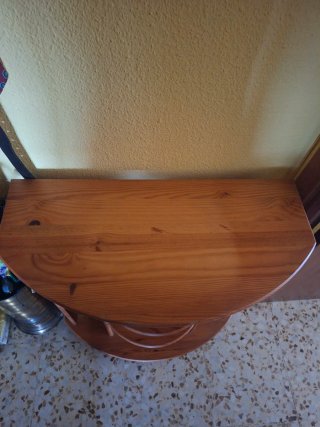 Mueble auxiliar madera con ruedas