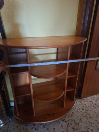 Mueble auxiliar madera con ruedas