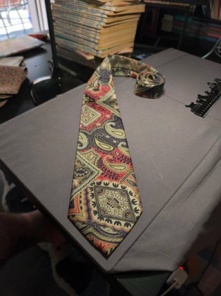 Cravatta vintage Paisley disegno cashmere Italy