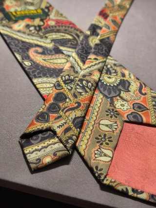 Cravatta vintage Paisley disegno cashmere Italy