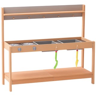 Cucina di Fango per Bambini in Legno con Accessori
