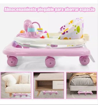 Andador de bebé rosa 6-12 meses