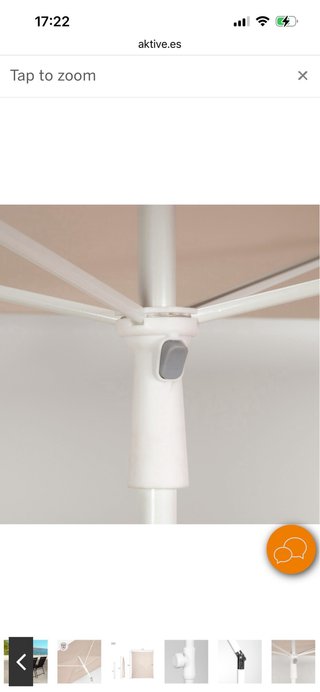 Parasol Rectangular Beige 180x145 Inclinable NUEVO