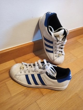 Zapatillas Adidas Superstar Blancas y Azules