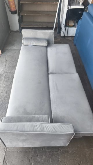 Sofá Cama Click Clack Gris y Azul