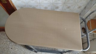 Mesa auxiliar cocina madera y metal