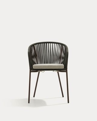 Silla Yanet Kave Home exterior cuerda verde.