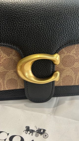 Bolso Coach Tabby 26 Lona Firma Negro/Caqui