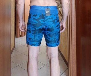 Pantaloncini da allenamento blu camouflage-S