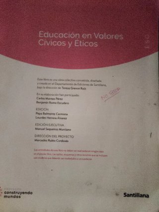 Educación en valores cívicos y éticos